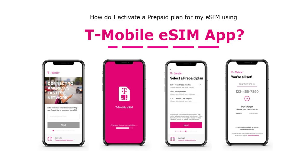 eSIM prepaid plan activation on T-Mobile